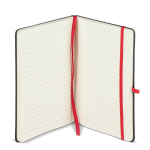 A5-Notizbuch mit PU-Hardcover für Lasergravur, liniert farbe rot dritte Ansicht