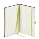 A5-Notizbuch mit PU-Hardcover für Lasergravur, liniert farbe grün dritte Ansicht