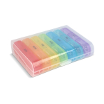 Wöchentlicher Tabletten-Organizer aus Kunststoff mit 7 Boxen und 3 Fächern pro Tag farbe mehrfarbig zweite Ansicht