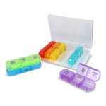 Wöchentlicher Tabletten-Organizer aus Kunststoff mit 7 Boxen und 3 Fächern pro Tag farbe mehrfarbig fünfte Ansicht
