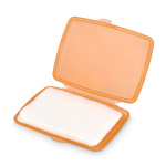 Set mit Einzeldosis-Seifenblättchen im Kunststoffetui 20 Stück farbe orange zweite Ansicht