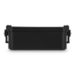 Lunchbox mit zwei Ebenen, Verschlussclips und integriertem Besteck 1,55 l farbe schwarz dritte Ansicht