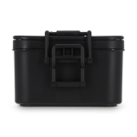Lunchbox mit zwei Ebenen, Verschlussclips und integriertem Besteck 1,55 l farbe schwarz vierte Ansicht