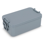 Lunchbox mit zwei Ebenen, Verschlussclips und integriertem Besteck 1,55 l farbe grau