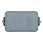 Lunchbox mit zwei Ebenen, Verschlussclips und integriertem Besteck 1,55 l farbe grau sechste Ansicht