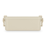Lunchbox mit zwei Ebenen, Verschlussclips und integriertem Besteck 1,55 l farbe beige dritte Ansicht