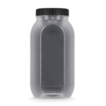 Multifunktionale Lunchbox mit Schraubdeckel und wiederverwendbarem Besteck farbe schwarz dritte Ansicht