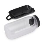 Multifunktionale Lunchbox mit Schraubdeckel und wiederverwendbarem Besteck farbe schwarz vierte Ansicht