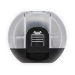 Multifunktionale Lunchbox mit Schraubdeckel und wiederverwendbarem Besteck farbe schwarz achte Ansicht