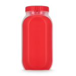 Multifunktionale Lunchbox mit Schraubdeckel und wiederverwendbarem Besteck farbe rot zweite Ansicht