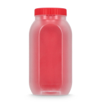 Multifunktionale Lunchbox mit Schraubdeckel und wiederverwendbarem Besteck farbe rot dritte Ansicht