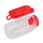 Multifunktionale Lunchbox mit Schraubdeckel und wiederverwendbarem Besteck farbe rot vierte Ansicht