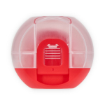 Multifunktionale Lunchbox mit Schraubdeckel und wiederverwendbarem Besteck farbe rot achte Ansicht