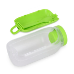 Multifunktionale Lunchbox mit Schraubdeckel und wiederverwendbarem Besteck farbe lindgrün vierte Ansicht