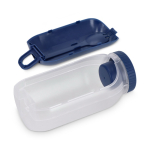 Multifunktionale Lunchbox mit Schraubdeckel und wiederverwendbarem Besteck farbe dunkelblau vierte Ansicht