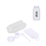 Multifunktionale Lunchbox mit Schraubdeckel und wiederverwendbarem Besteck Ansicht mit Druckbereich
