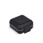 Kompakter Tabletten-Organizer aus Kunststoff mit mehreren Fächern farbe schwarz