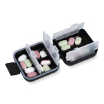Kompakter Tabletten-Organizer aus Kunststoff mit mehreren Fächern farbe schwarz vierte Ansicht