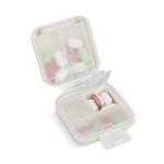 Kompakter Tabletten-Organizer aus Kunststoff mit mehreren Fächern farbe weiß dritte Ansicht