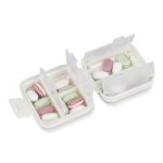 Kompakter Tabletten-Organizer aus Kunststoff mit mehreren Fächern farbe weiß vierte Ansicht