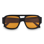Sonnenbrille aus recyceltem Kunststoff mit getönten Gläsern und UV400-Schutz farbe schwarz zweite Ansicht