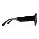 Sonnenbrille aus recyceltem Kunststoff mit getönten Gläsern und UV400-Schutz farbe schwarz dritte Ansicht