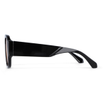 Sonnenbrille aus recyceltem Kunststoff mit getönten Gläsern und UV400-Schutz farbe schwarz vierte Ansicht