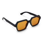 Rechteckige Sonnenbrille aus recyceltem Kunststoff mit UV400-Schutz farbe schwarz