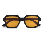 Rechteckige Sonnenbrille aus recyceltem Kunststoff mit UV400-Schutz farbe schwarz zweite Ansicht