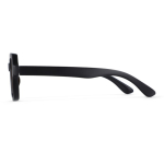 Rechteckige Sonnenbrille aus recyceltem Kunststoff mit UV400-Schutz farbe schwarz vierte Ansicht