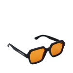 Rechteckige Sonnenbrille aus recyceltem Kunststoff mit UV400-Schutz Ansicht mit Druckbereich