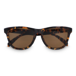 Sonnenbrille aus recyceltem Kunststoff in klassischer Form mit UV400-Schutz farbe braun zweite Ansicht