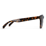 Sonnenbrille aus recyceltem Kunststoff in klassischer Form mit UV400-Schutz farbe braun dritte Ansicht