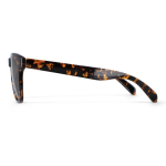 Sonnenbrille aus recyceltem Kunststoff in klassischer Form mit UV400-Schutz farbe braun vierte Ansicht