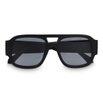 Sonnenbrille aus recyceltem Hartkunststoff mit UV400-Schutz farbe schwarz vierte Ansicht