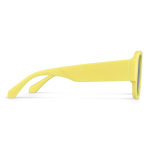 Sonnenbrille aus recyceltem Hartkunststoff mit UV400-Schutz farbe gelb dritte Ansicht