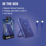 Magnetische Powerbank Fresh 'n Rebel mit kabelloser Ladefunktion, 10.000 mAh farbe blau