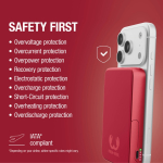 Magnetische Powerbank Fresh 'n Rebel mit kabelloser Ladefunktion, 10.000 mAh farbe rot neunte Ansicht
