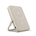 Magnetische Powerbank Fresh 'n Rebel mit kabelloser Ladefunktion, 10.000 mAh farbe beige