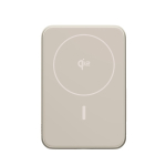 Magnetische Powerbank Fresh 'n Rebel mit kabelloser Ladefunktion, 10.000 mAh farbe beige vierte Ansicht