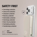 Magnetische Powerbank Fresh 'n Rebel mit kabelloser Ladefunktion, 10.000 mAh farbe beige neunte Ansicht
