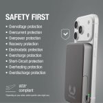 Magnetische Powerbank Fresh 'n Rebel mit kabelloser Ladefunktion, 10.000 mAh farbe dunkelgrau neunte Ansicht