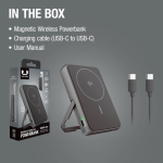 Magnetische Powerbank Fresh 'n Rebel mit kabelloser Ladefunktion, 10.000 mAh farbe dunkelgrau