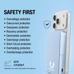 Magnetische Powerbank Fresh 'n Rebel mit kabelloser Ladefunktion, 10.000 mAh farbe hellblau neunte Ansicht