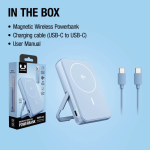 Magnetische Powerbank Fresh 'n Rebel mit kabelloser Ladefunktion, 10.000 mAh farbe hellblau