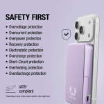 Magnetische Powerbank Fresh 'n Rebel mit kabelloser Ladefunktion, 10.000 mAh farbe lila neunte Ansicht