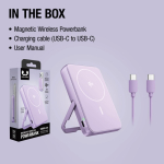 Magnetische Powerbank Fresh 'n Rebel mit kabelloser Ladefunktion, 10.000 mAh farbe lila