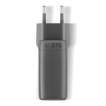 Schnellladegerät Fresh 'n Rebel mit USB-A und 2 USB-C-Anschlüssen, 67 W farbe dunkelgrau