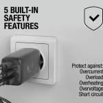 Schnellladegerät Fresh 'n Rebel mit USB-A und 2 USB-C-Anschlüssen, 67 W farbe dunkelgrau fünfte Ansicht