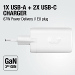 Schnellladegerät Fresh 'n Rebel mit USB-A und 2 USB-C-Anschlüssen, 67 W farbe hellgrau neunte Ansicht